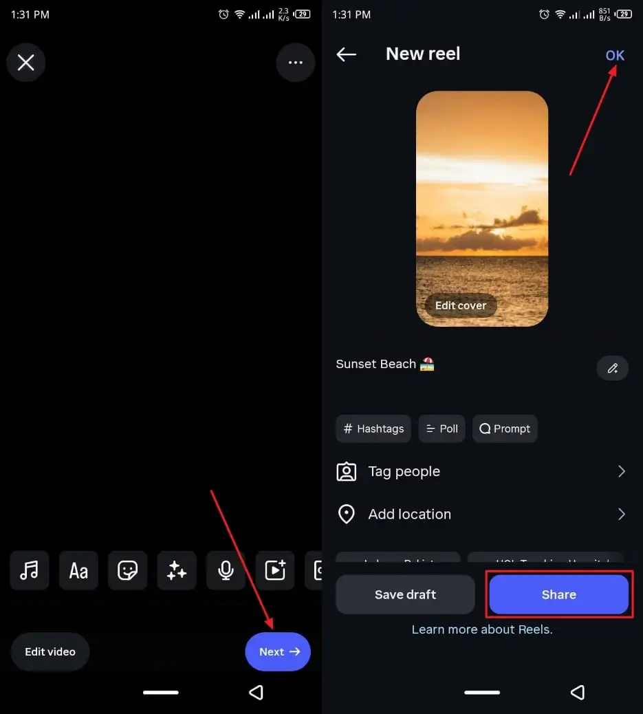 An image of an ultra-wide layout Instagram Reel