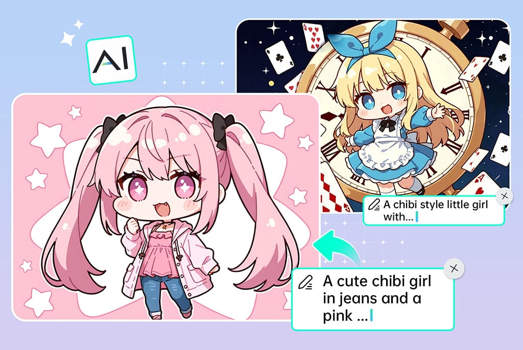 Instantly Turn Text into an Adorable Chibi Character with AI