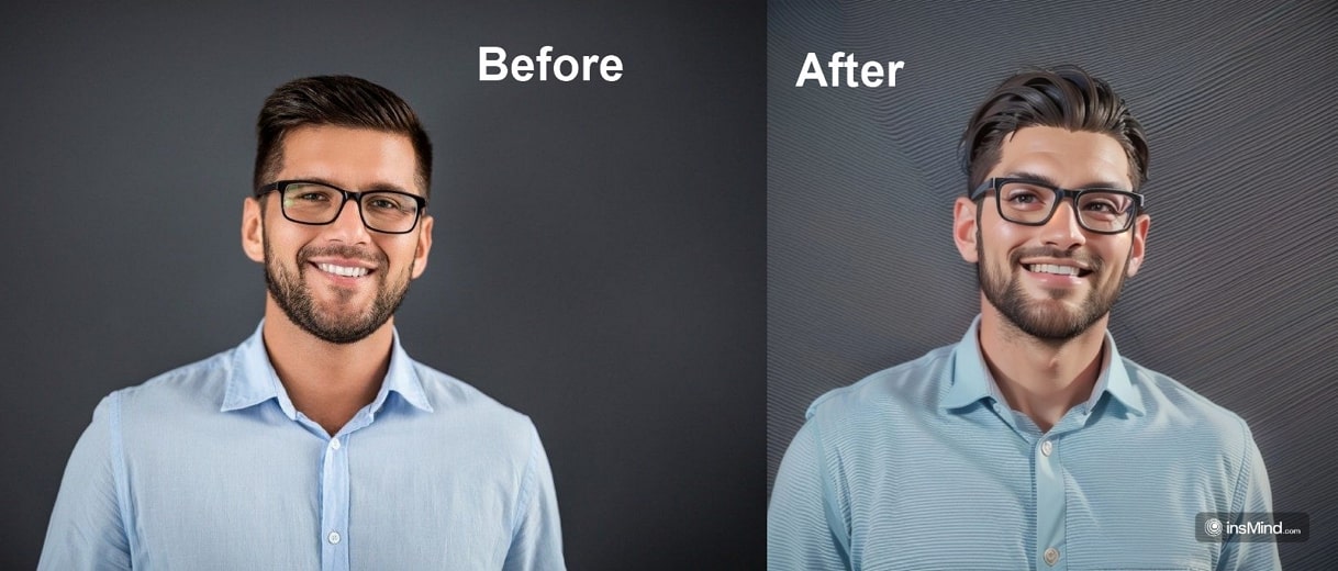 The contrast of  using the AI Image Generator Before and After