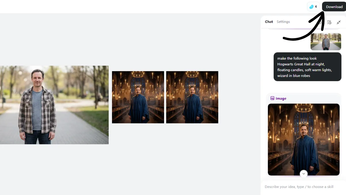 Harry Potter character generator download page