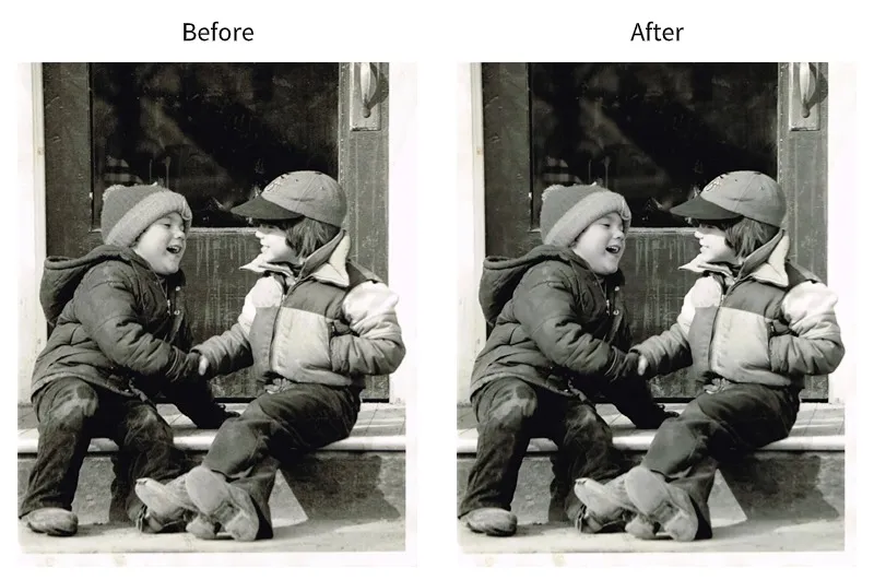 restoring old photos with insMind AI Photo Blur Remover