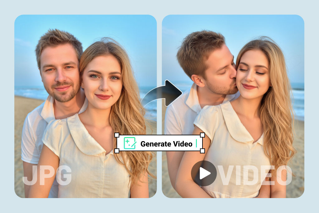 Turn Photos into Romantic AI Cheek Kiss Videos