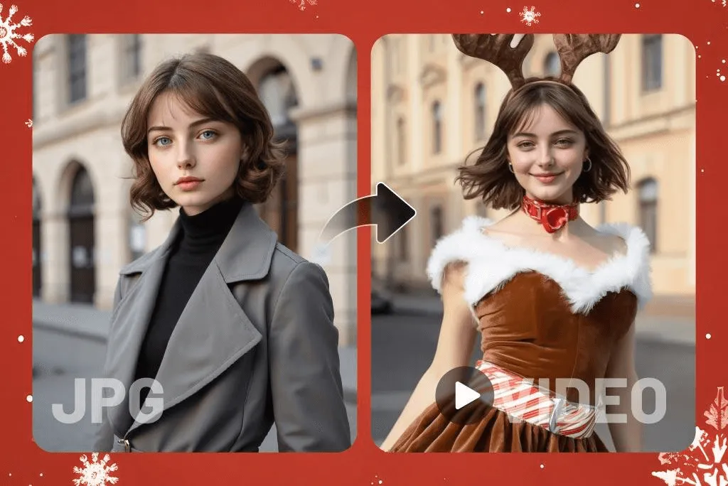 View the cute reindeer costume transformation for you or your pet in the before-and-after images.