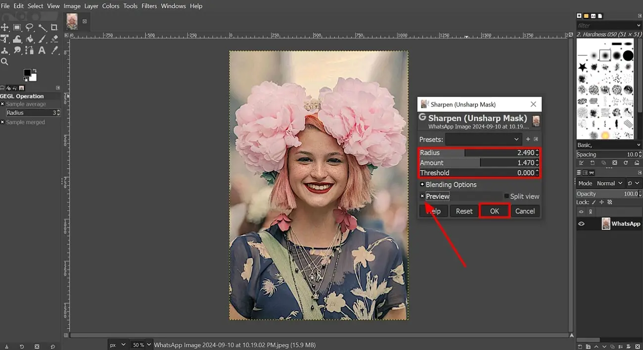 Change sharpen values gimp - How to Sharpen an Image 