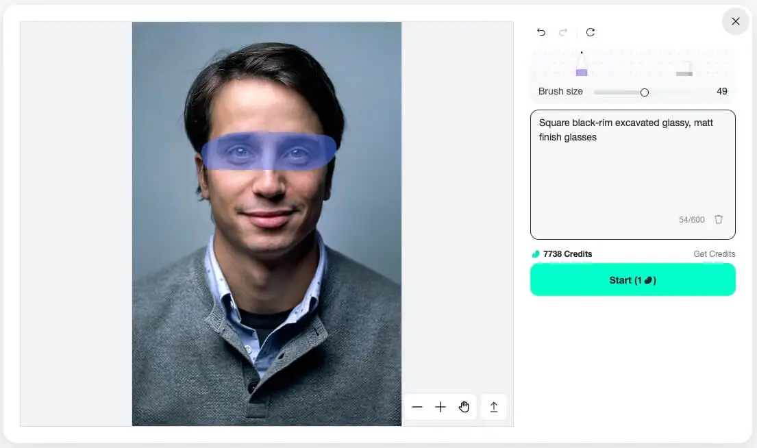 Specify detailed glasses preferences to generate your perfect look; download instantly.