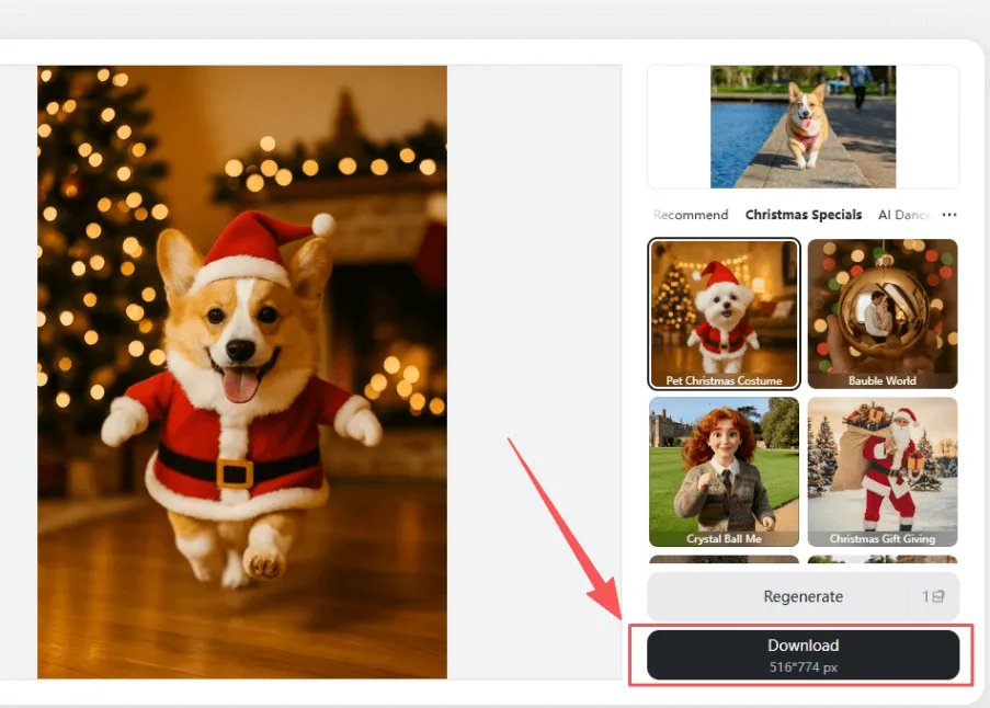 Download your generated video with ease after creation on insMind.