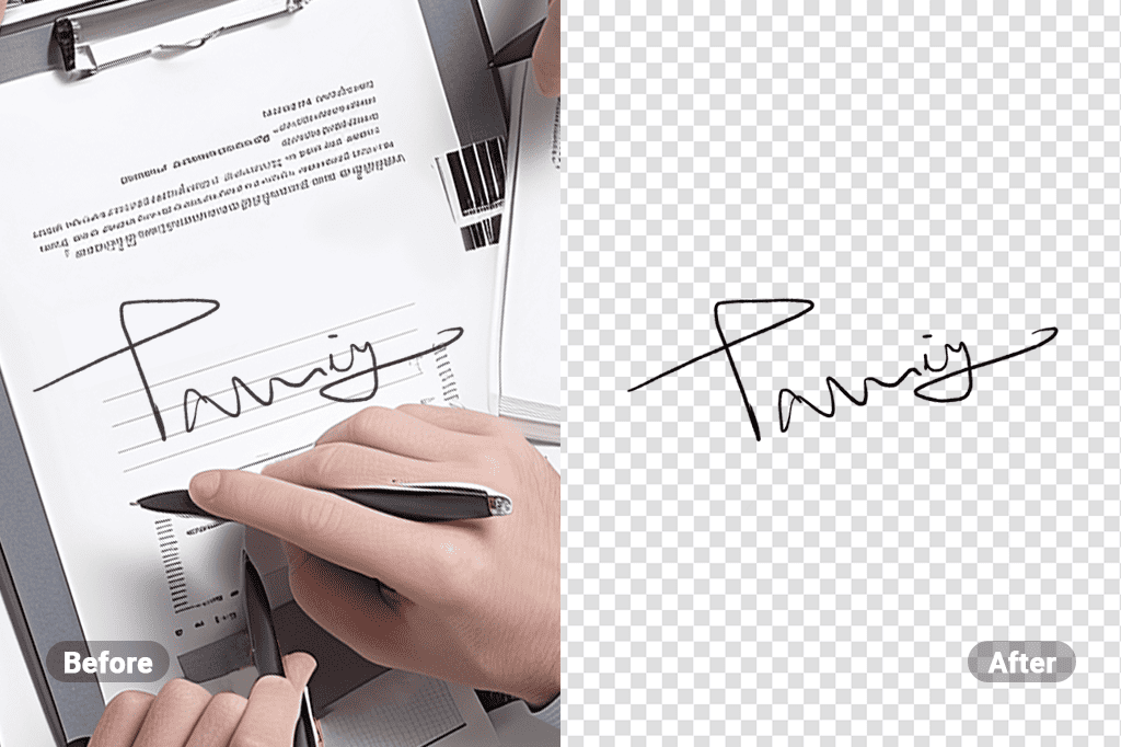 Reuse a single signature everywhere without needing to sign every single time as you learn how to make a PNG with insMind.