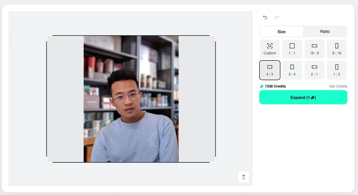 Set the image aspect ratio or enter custom dimensions for best layout fit.