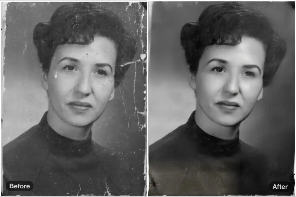 User shares how insMind restored her grandmother's faded and torn
