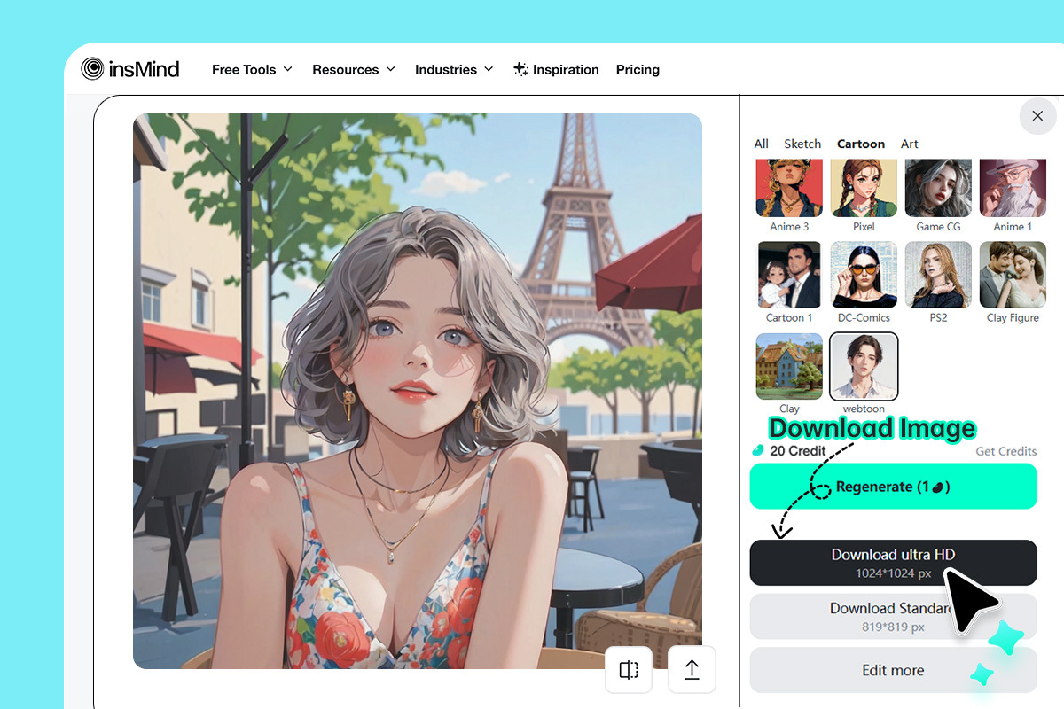 Step 3. Download Your Webtoon Image