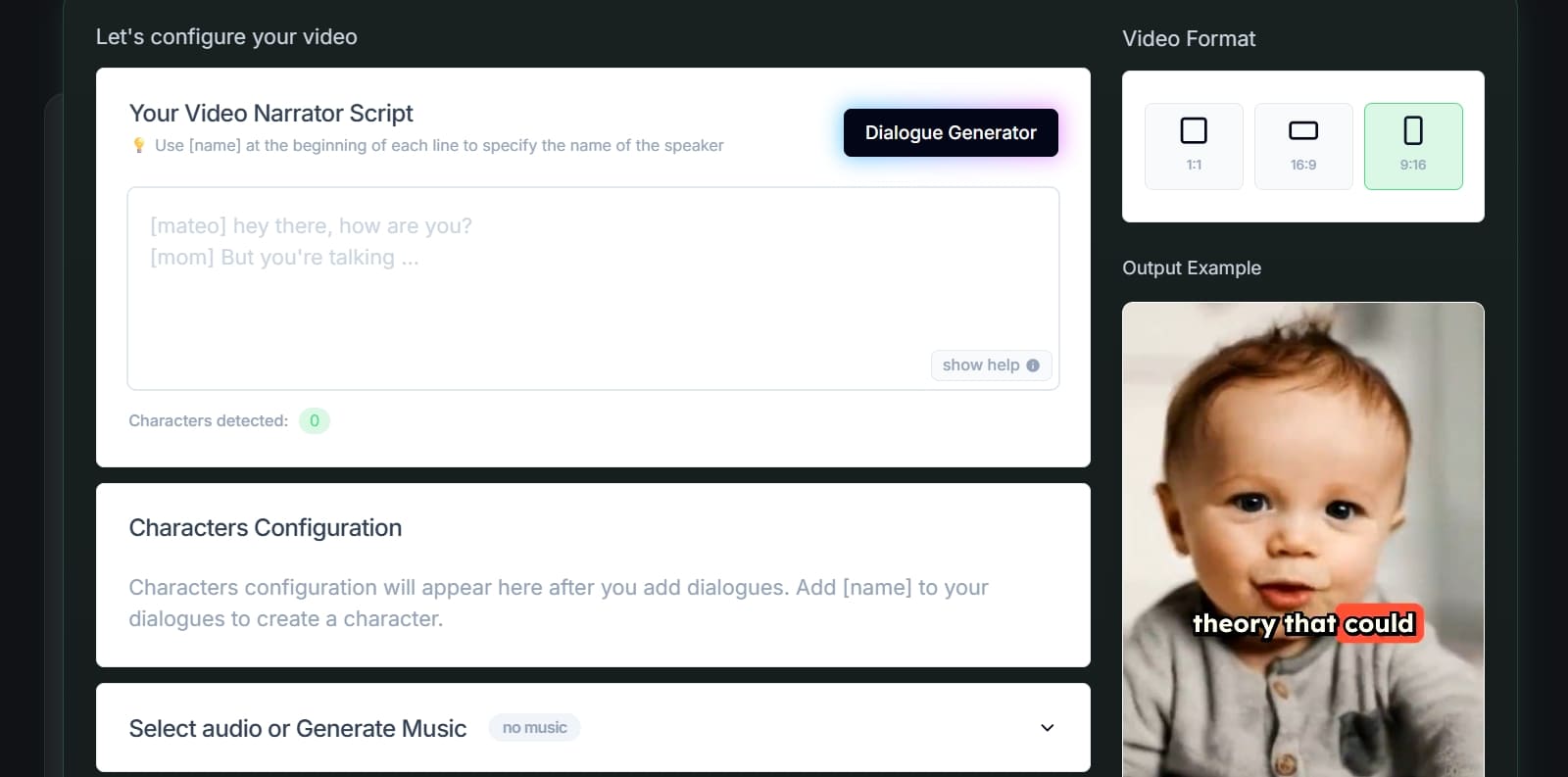 Revid Baby Podcast Generator