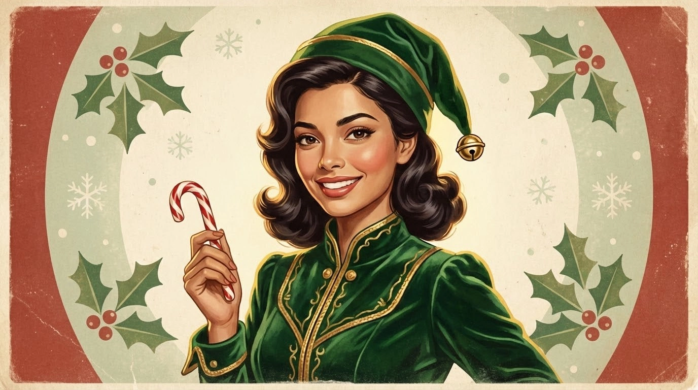 Retro Vintage Elf A photo of a female retro vintage elf created by insMind