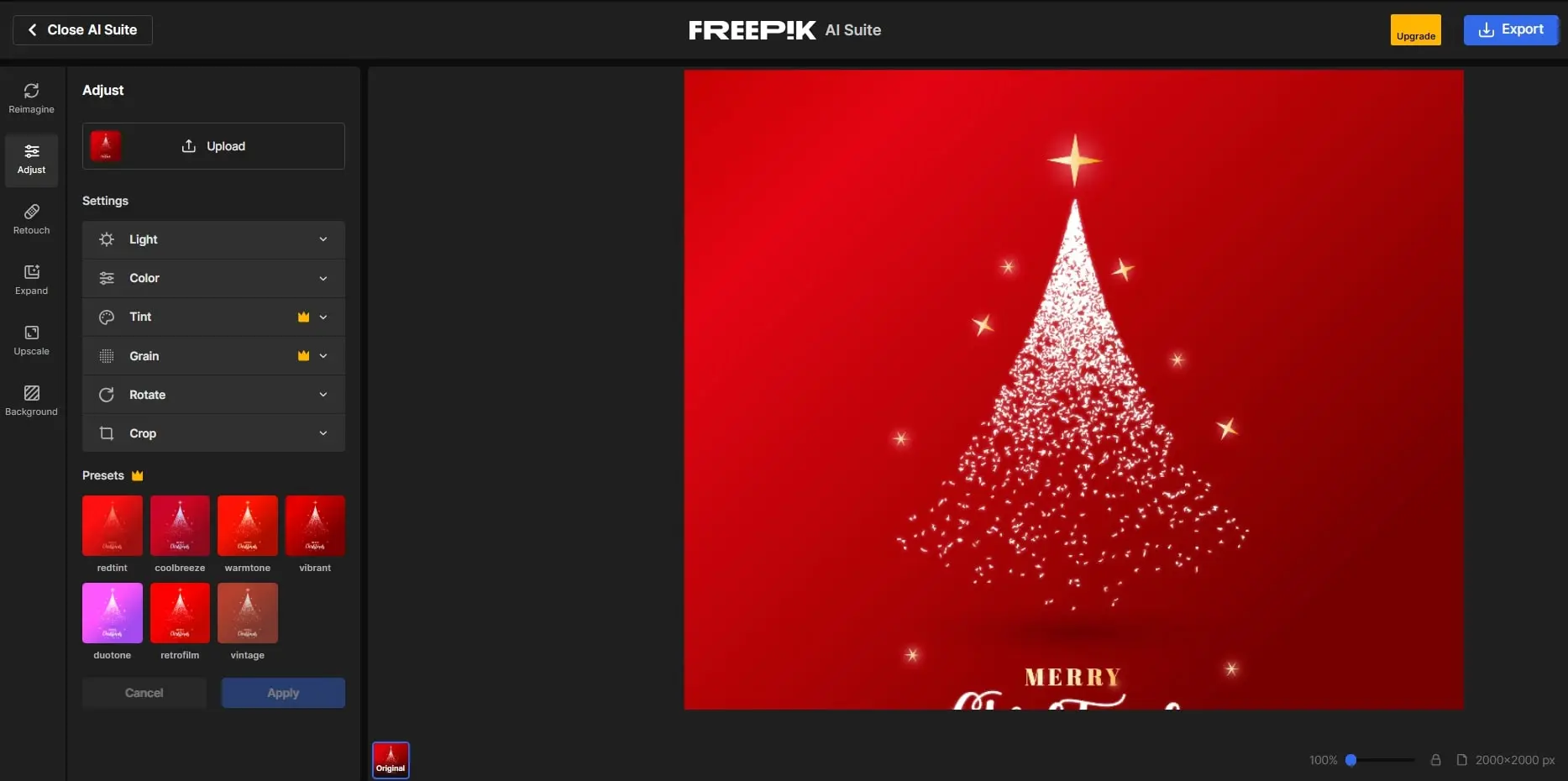 freepik christmas card creator