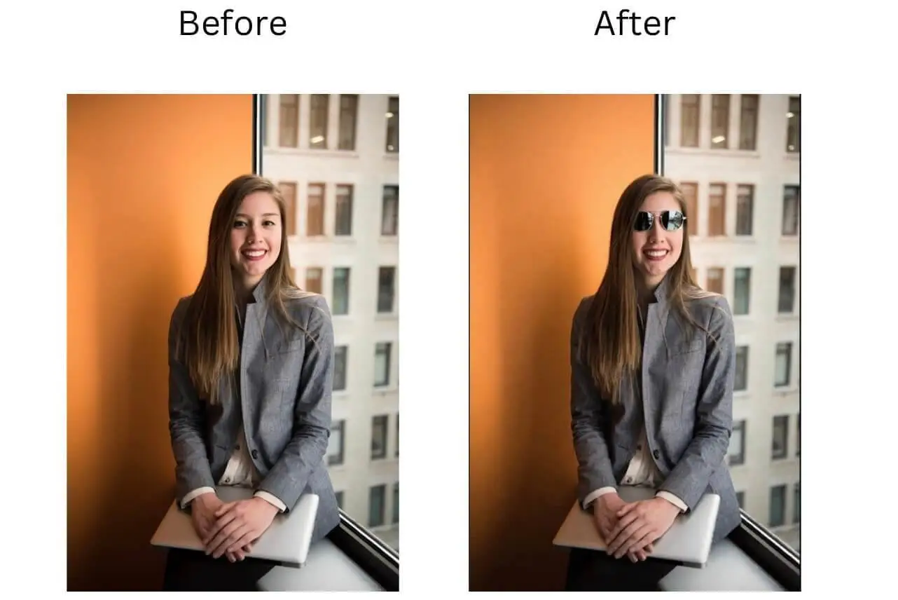 Quickly add stylish sunglasses to your beach or lifestyle photos with AI.