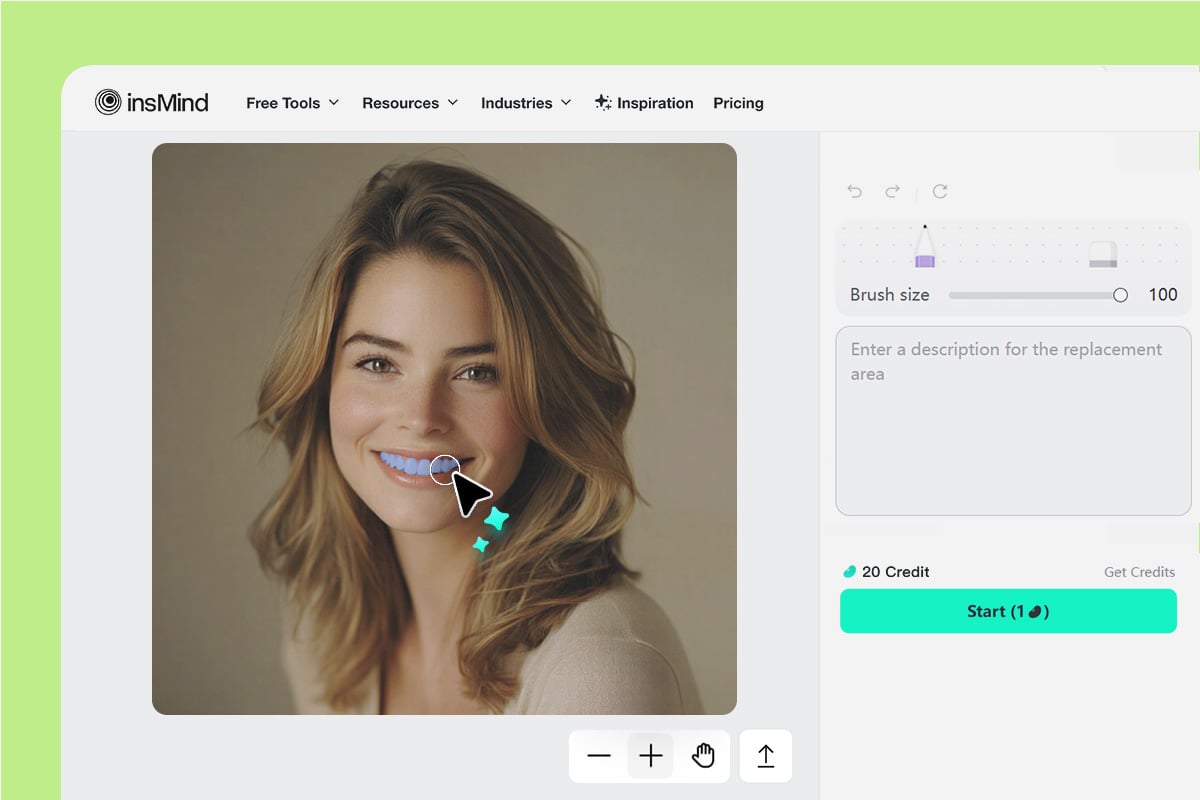 Step 2: Select the Teeth Area