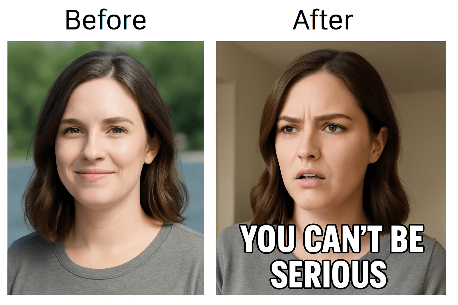 Quickly turn images or phrases into shareable reaction memes for TikTok and Twitter.