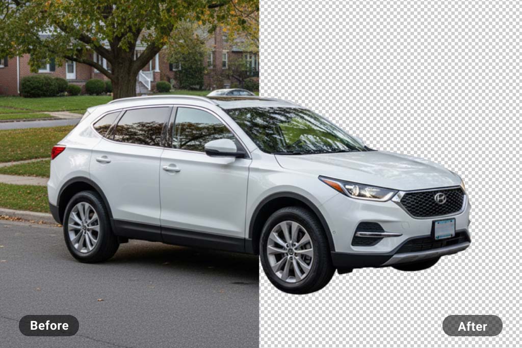 One-Click Car Background Removal for Perfect Precision
