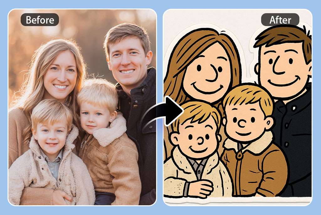 Become Snoopy Comic Characters with Your Family or Friends