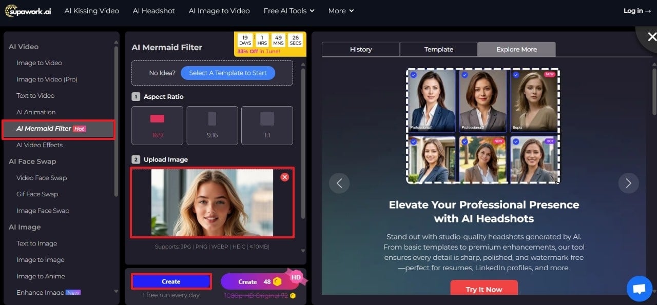 Supawork.AI Mermaid Filter