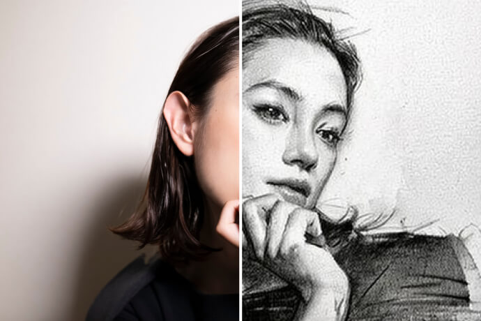 Foto jadi Sketsa