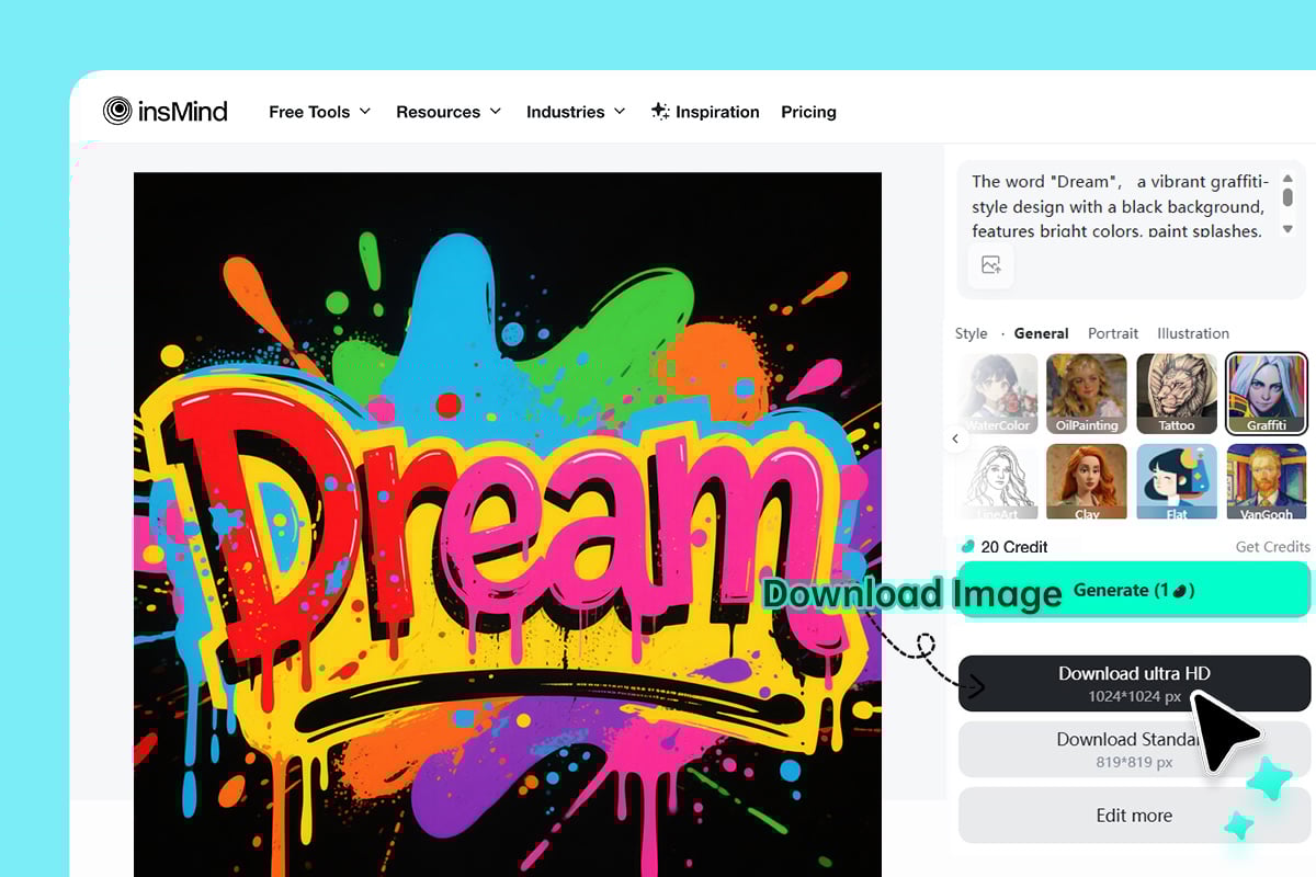 Step 3: Generate and Download Your Custom Graffiti