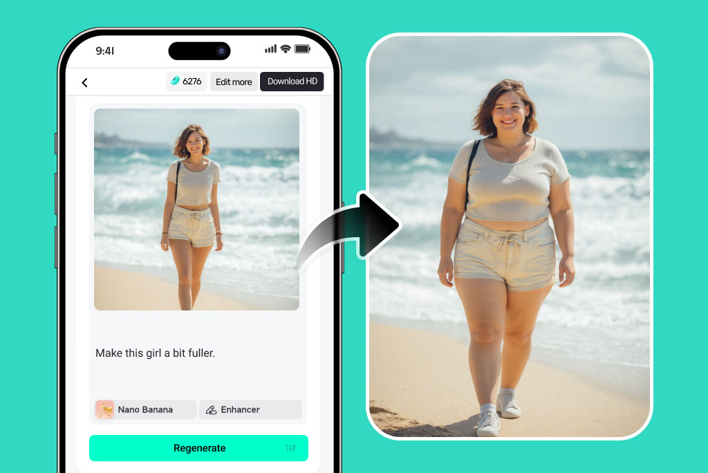 Make me Fatter in Photo Anytime, Anywhere