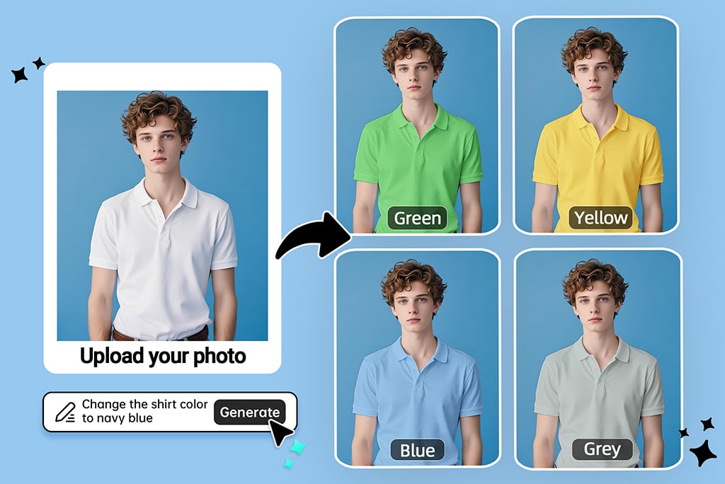 Personaliza el color de tu ropa con solo una indicación de texto