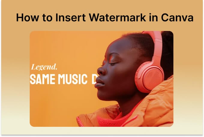 How to Insert Watermark to photo in Canva