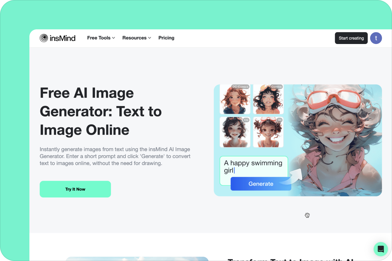 100% Free AI Image Generator: Text to Image Online | insMind