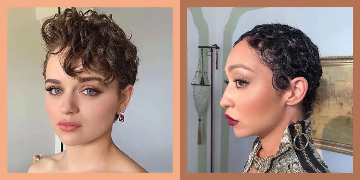 Embrace natural curls with a pixie cut filter that enhances volume and playful texture.