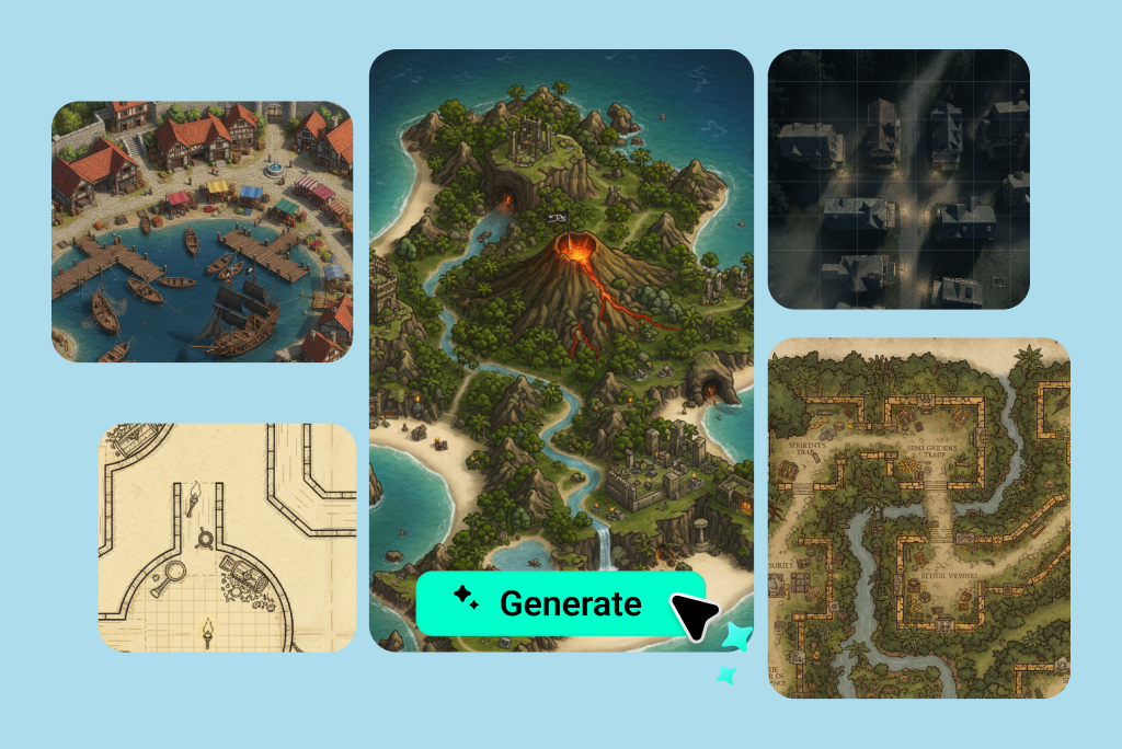 Customizable DnD Maps in Any Style You Imagine