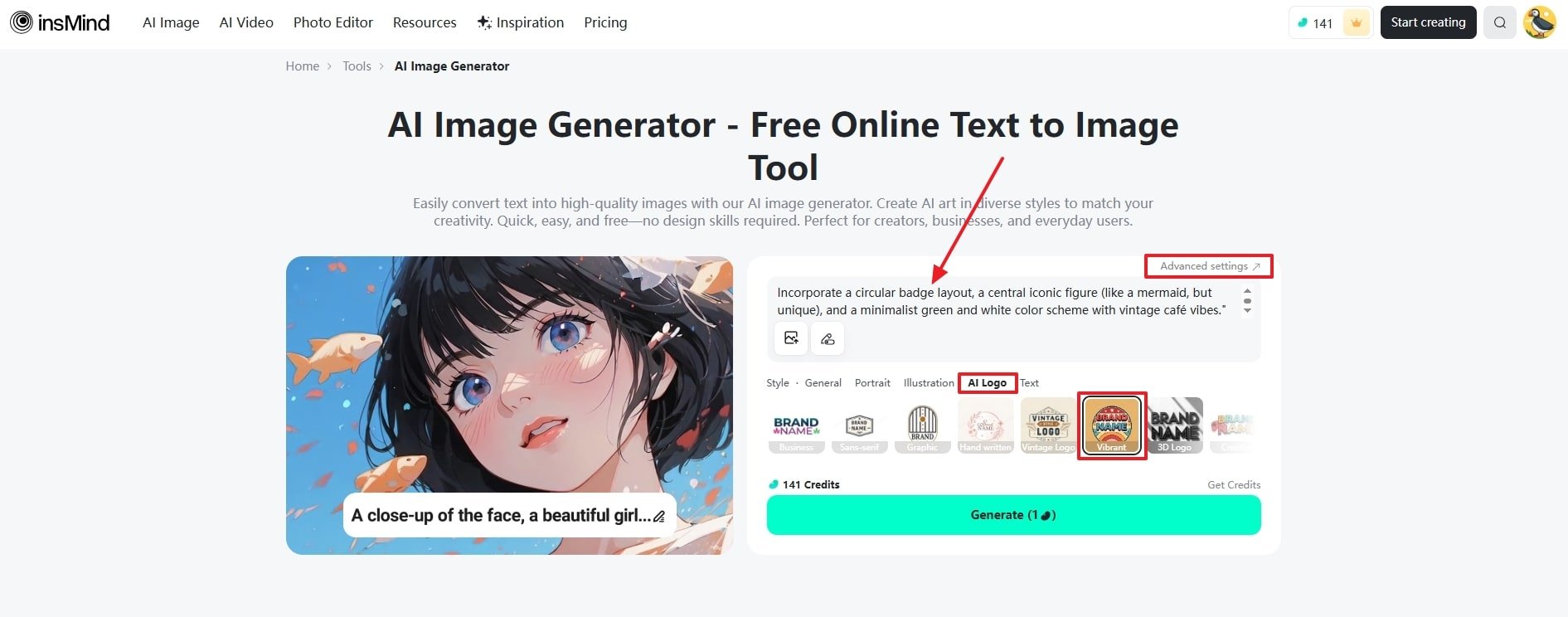 Add Prompt And Choose Logo Style