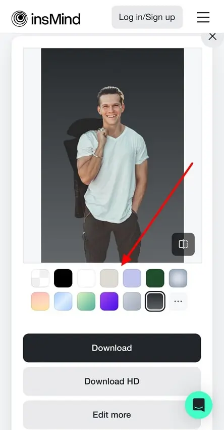 Step 2 of How to Change the Background of a Photo on iPhone with insMind