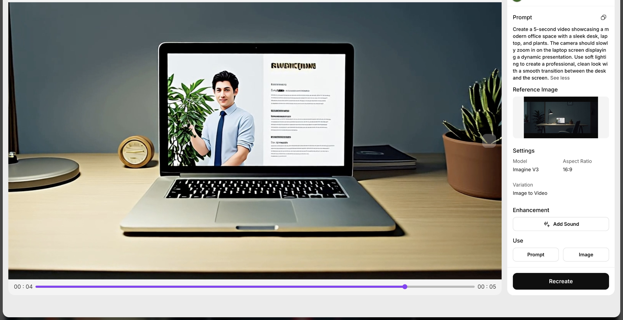 Highlighting ImagineArt’s intuitive interface for creative AI video generation.