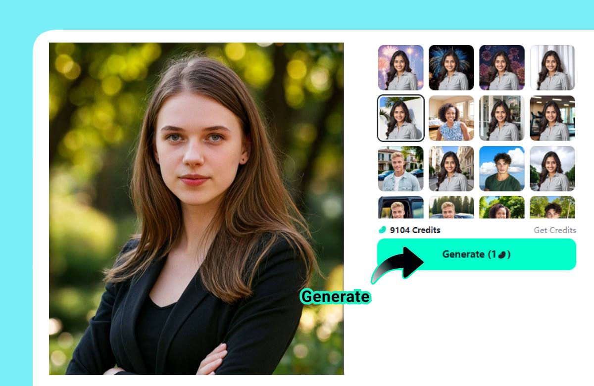 Step 3: Click "Generate" to apply the new background