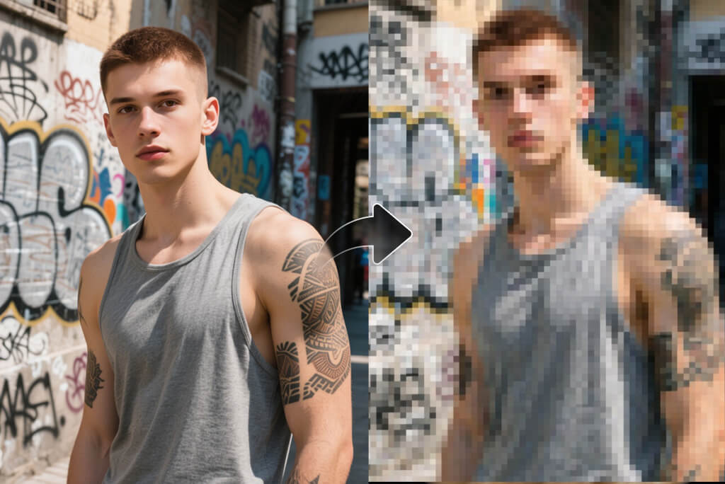 Pixelate Image with AI, One Click Only