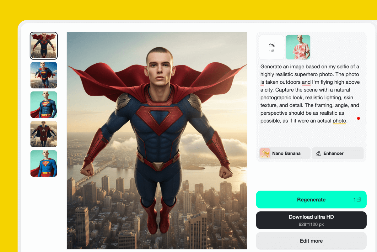 Step 3. Convert Photo into a Superhero