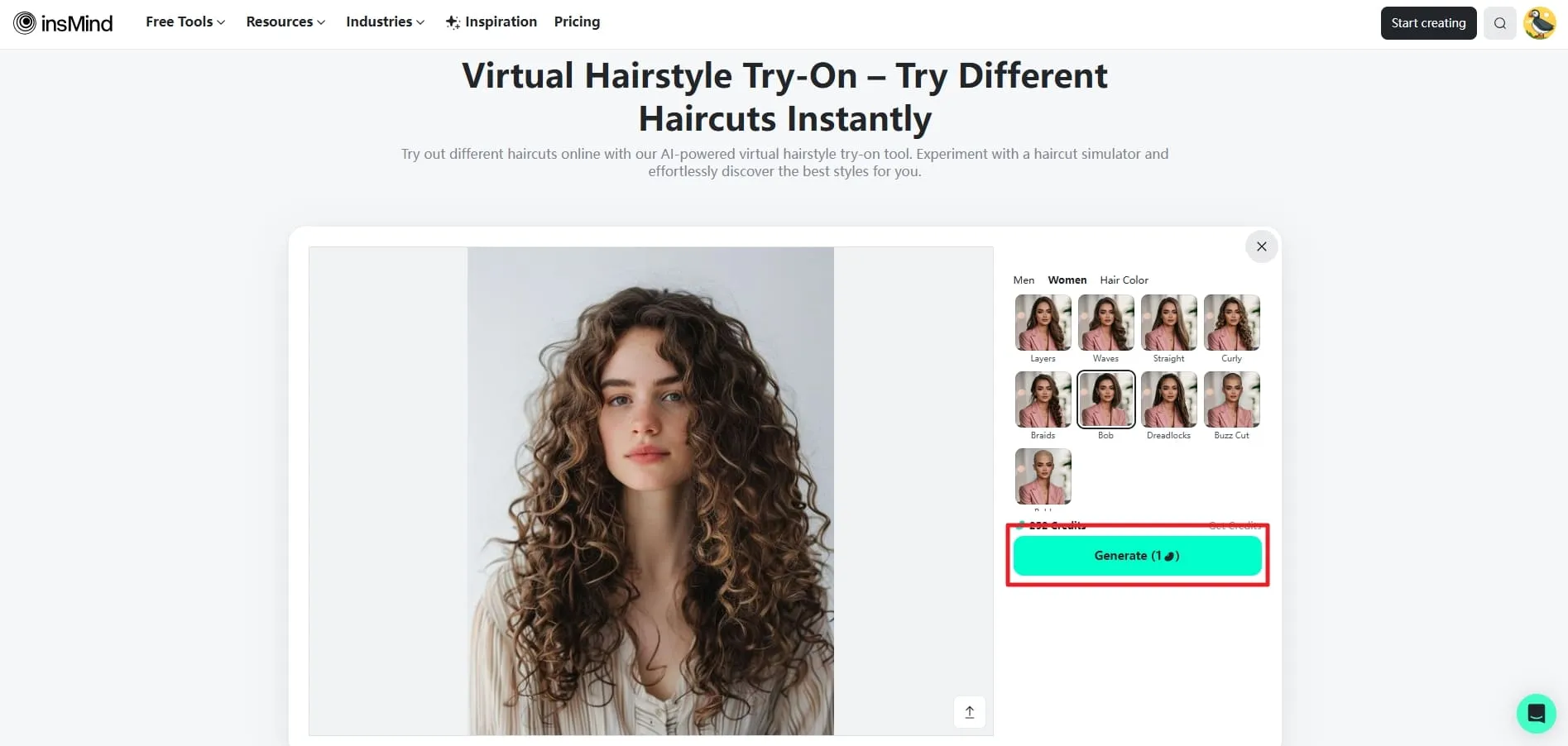 choose style and click generate 