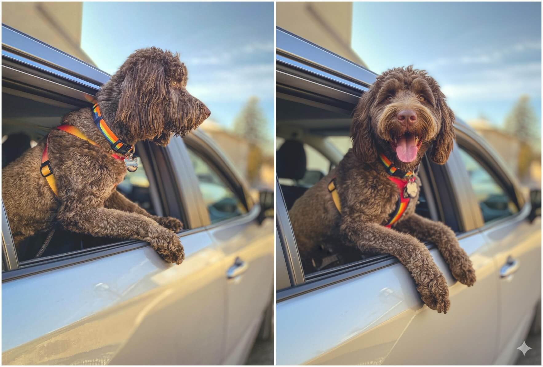 A dog photo enhanced by nano banana AI