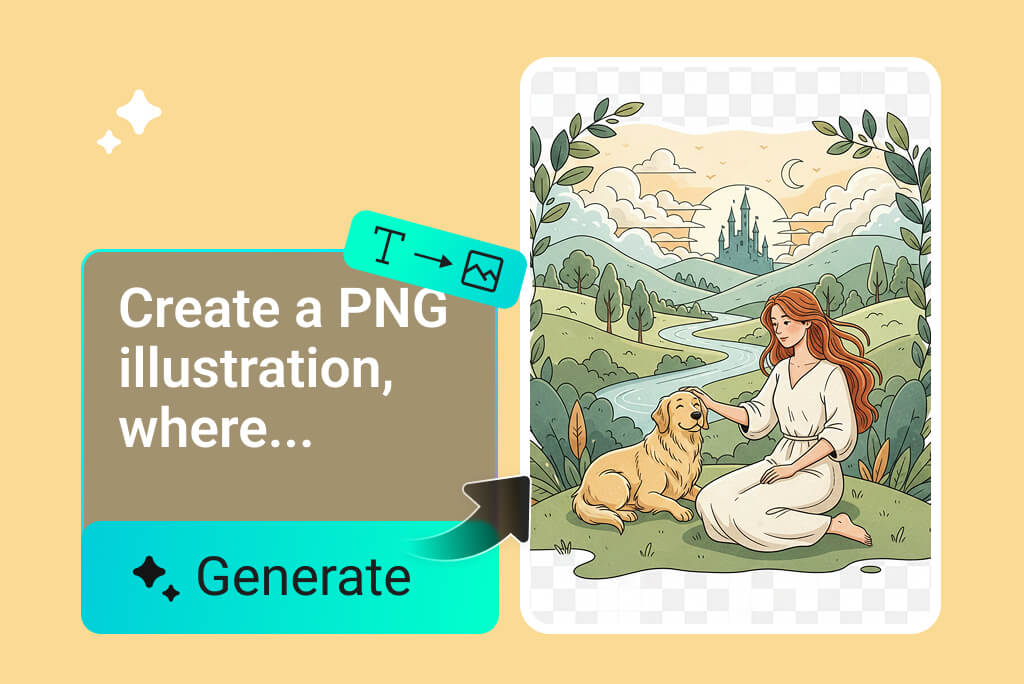 Turn Text into PNG Image with AI