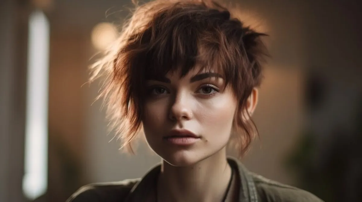Try the wolf pixie cut — a mix of wild layers and modern pixie style for daring women.