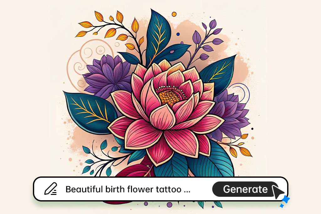 Create Beautiful Birth Flower Tattoo Designs Online