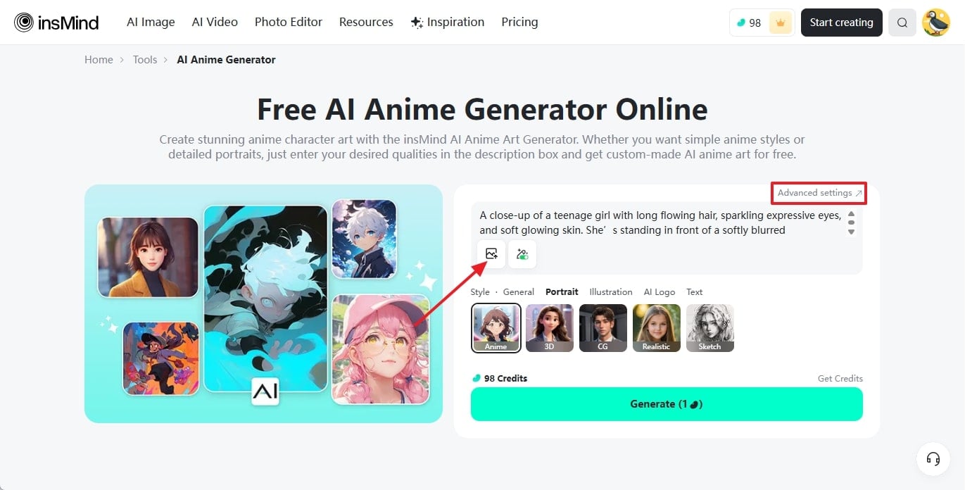 Enter Prompt and Add Reference Image