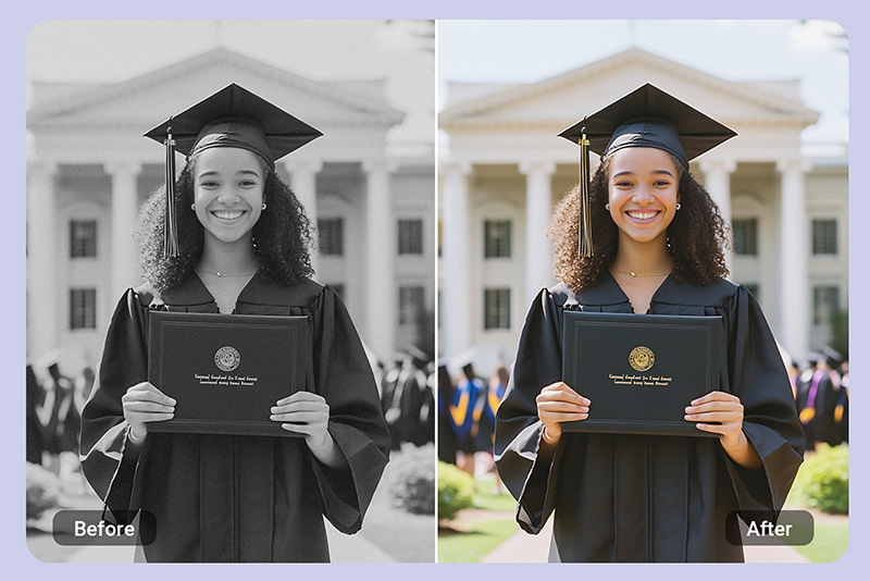 <p><span style="color: #000000;">Colorize&nbsp;Black&nbsp;and&nbsp;White&nbsp;Graduation&nbsp;Photos</span></p>