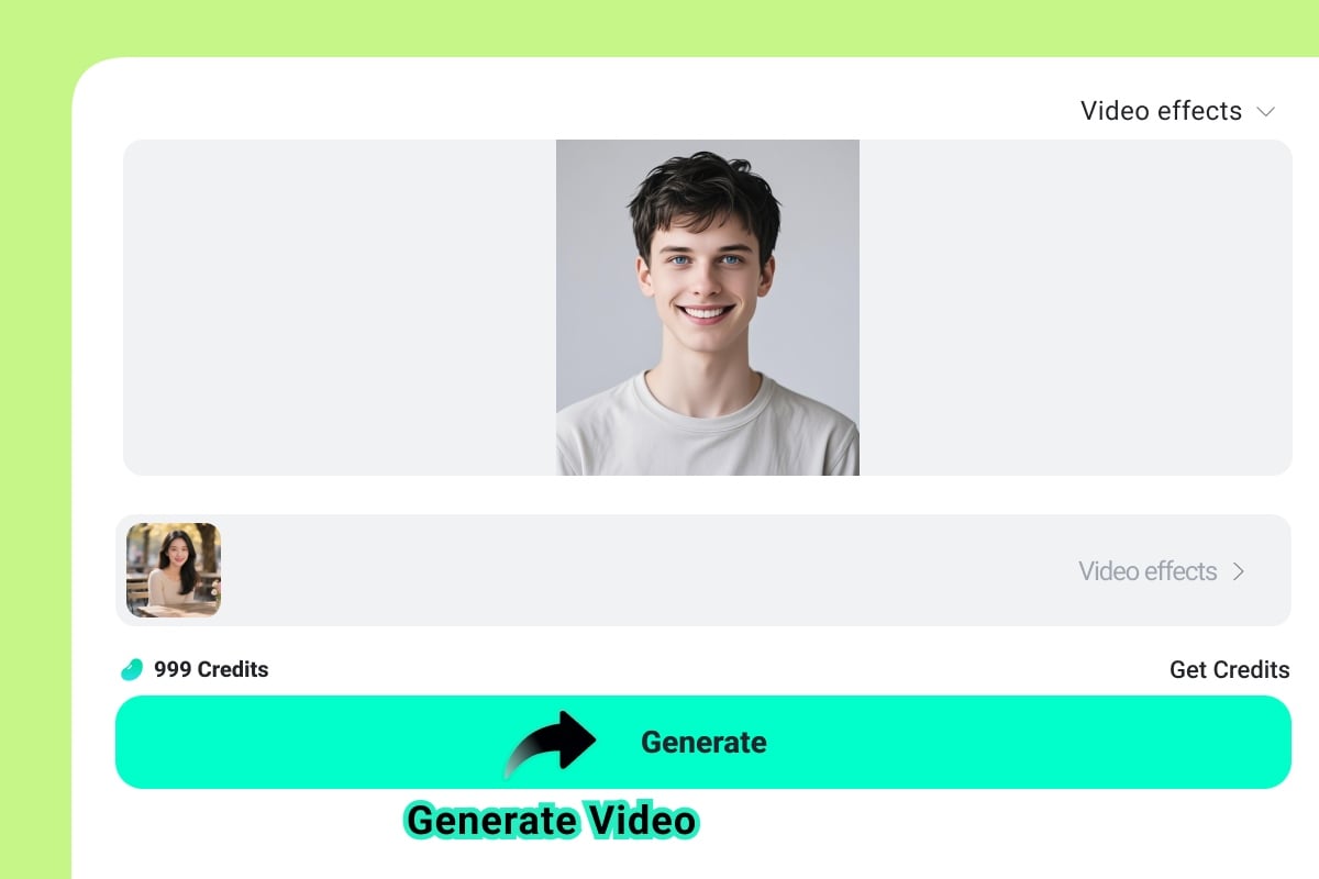 Step 2: Generate Your Animated Face Video