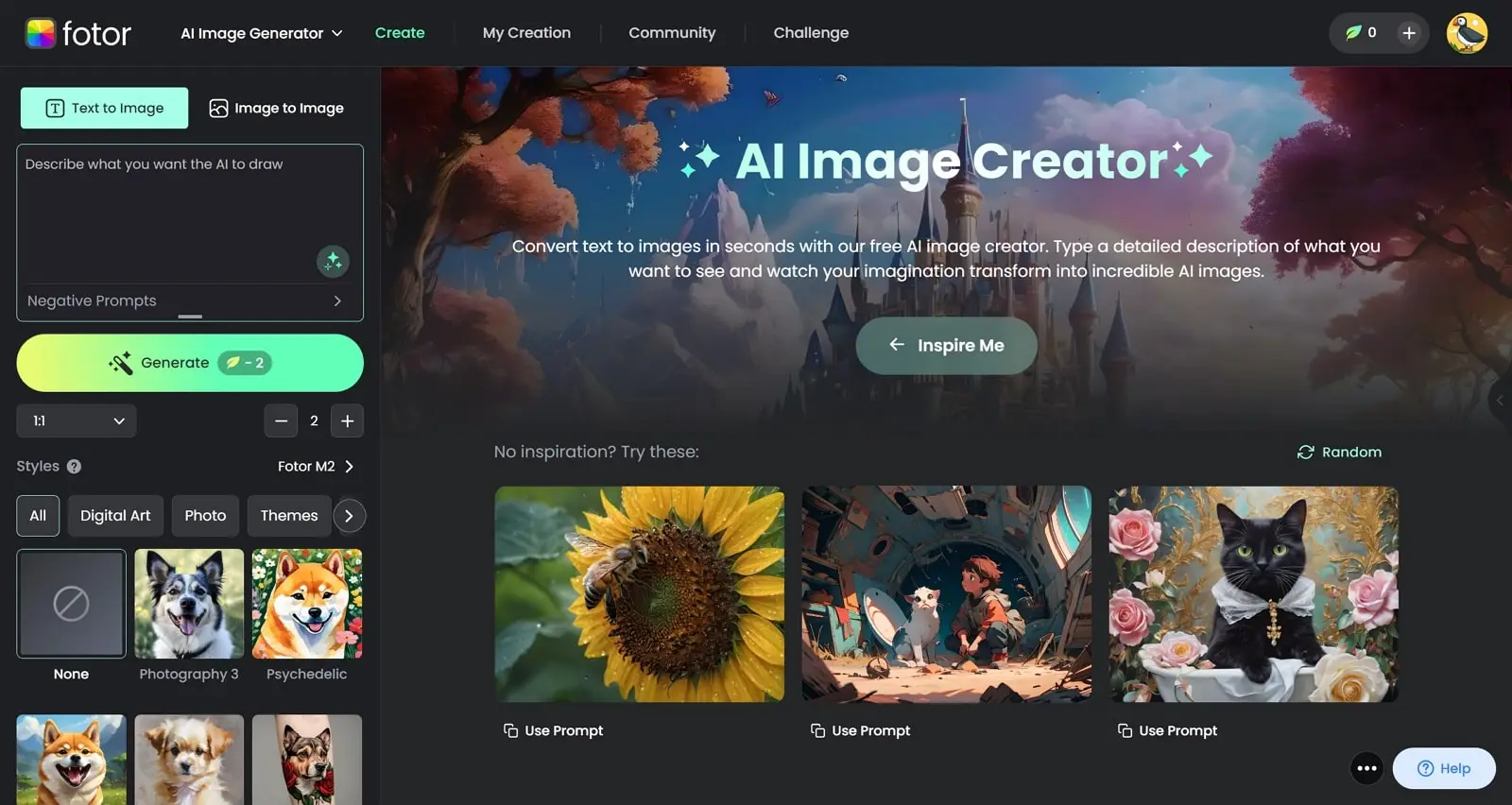 Screenshot of Fotor's Graphic Design Tool