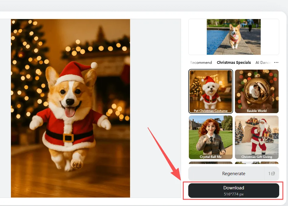 Preview your AI-generated video and download the final version.