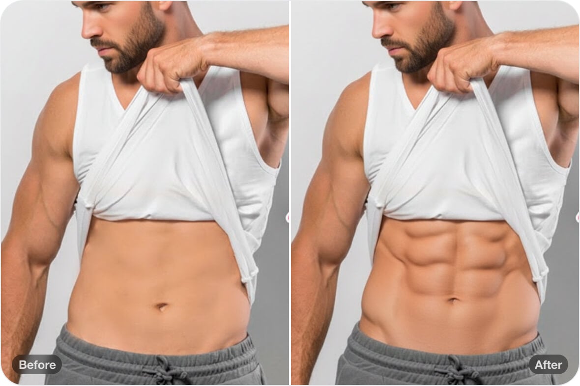 AI-Powered Six Pack Photo Editor: Add Abs to Photo Easily