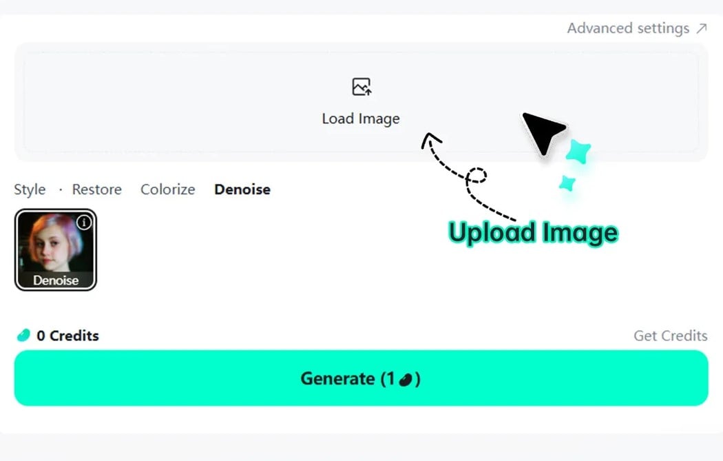 Upload Image Denoise insMind Tool