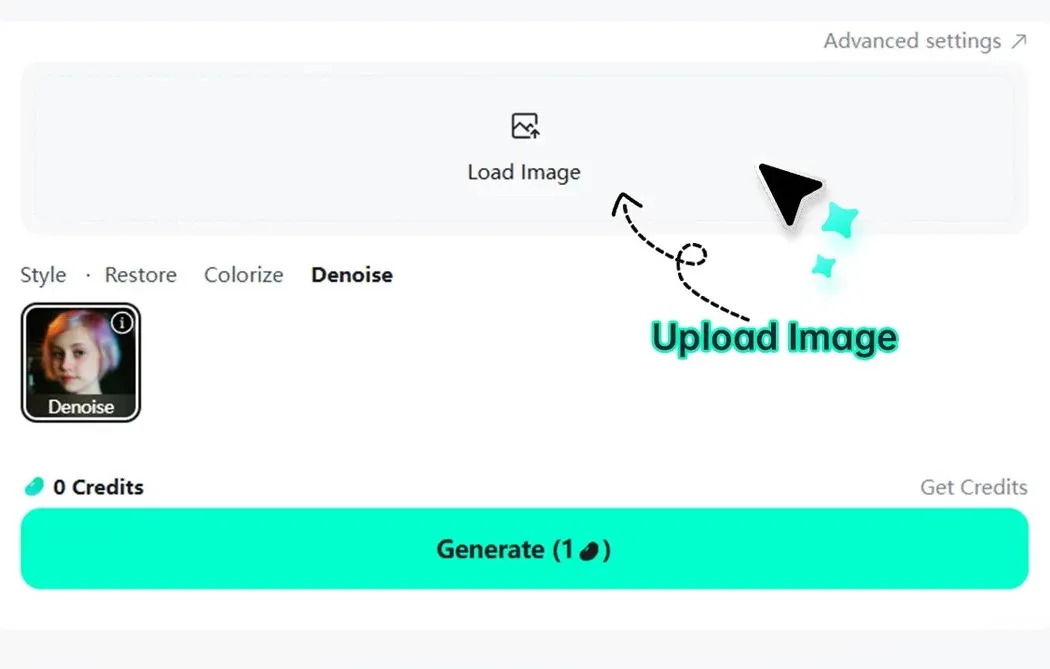 Upload Image Denoise insMind Tool